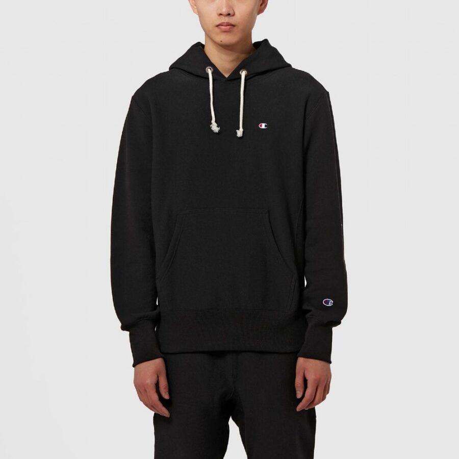 Champion Reverse Weave Hood Script Hoodie 'Black' – MRSORTED