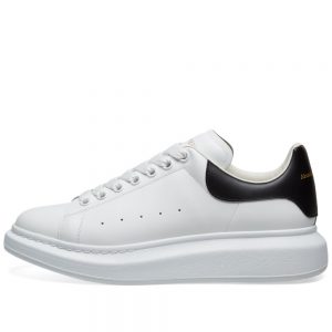 Alexander McQueen Wedge Sole Sneakers 'White & Black' | MRSORTED