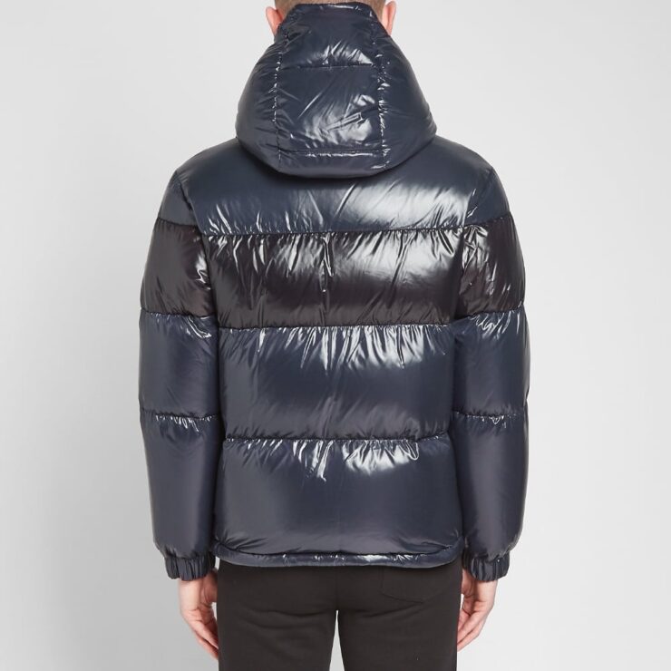 Moncler Gary Patch Hooded Down Jacket 'Navy' | MRSORTED