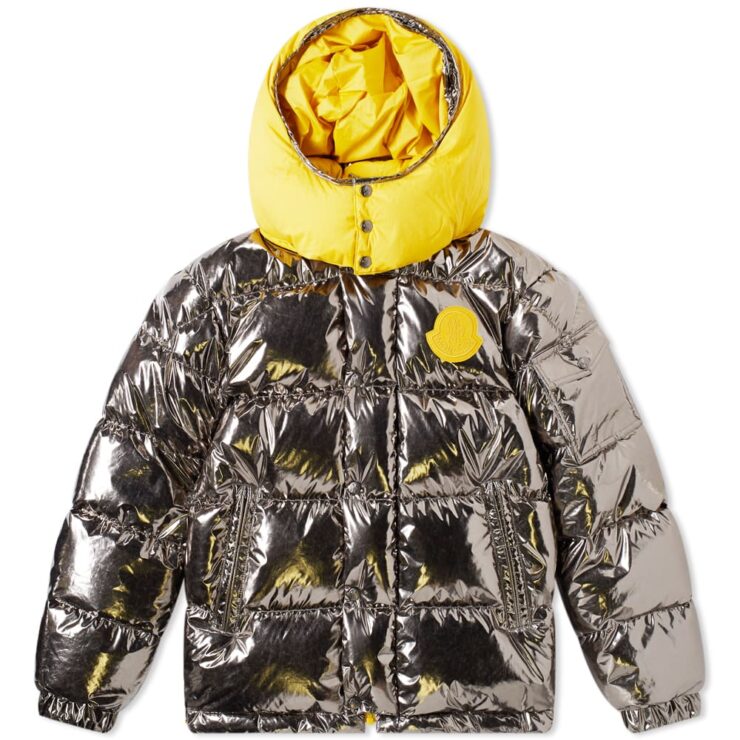 Moncler Genius Prele 1952 Reversible Padded Down Jacket in Metallic and Yellow