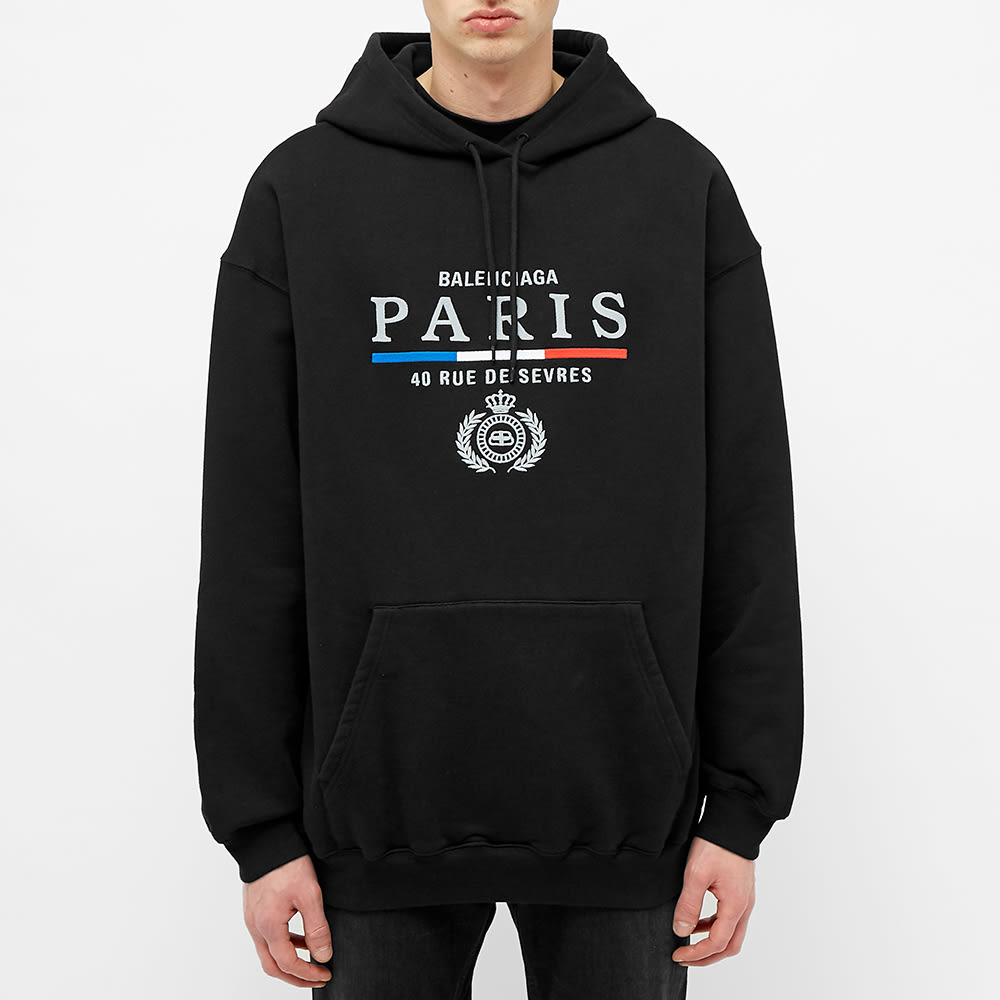 Balenciaga Paris Laurel Logo Hoody 'Black' | MRSORTED