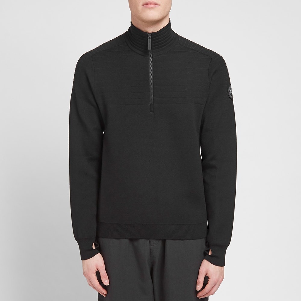 Canada Goose Black Label Clarke Quarter Zip Knitted Crewneck 'Black ...