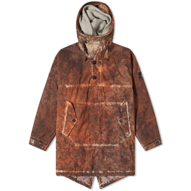 Stone Island Paintball Camo Garment Dyed Parka Jacket in Multi