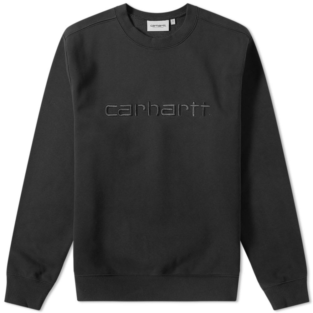 Carhartt Logo Crewneck Sweater 'Black' | MRSORTED