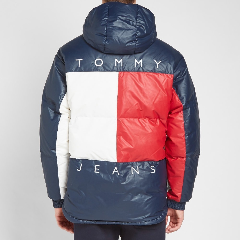 Tommy Jeans 6.0 Flag Puffer Jacket 'Navy, White & Red' | MRSORTED