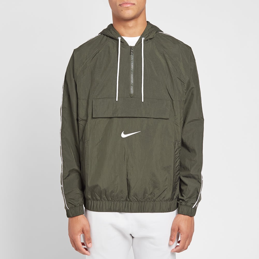 olive green nike windbreaker