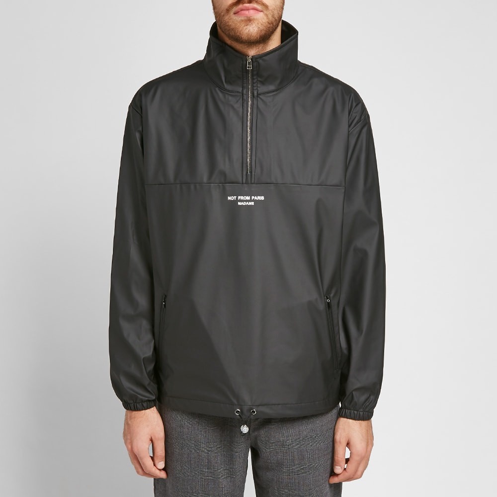 Drôle de Monsieur Not From Paris Half-Zip Anorak 'Black' | MRSORTED