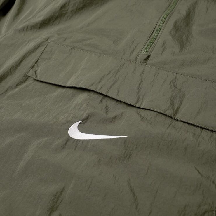 Nike Taped Swoosh Windbreaker Jacket ‘Olive Green’ | MRSORTED