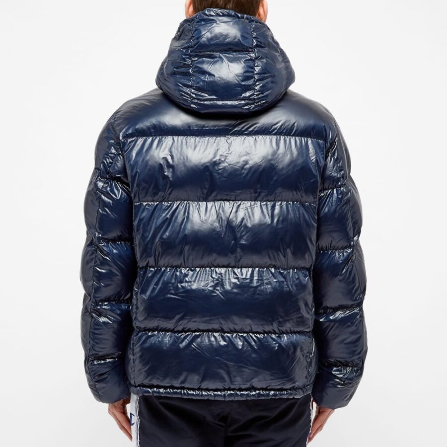 Champion Reverse Weave Hooded Puffer Jacket 'Navy' | MRSORTED