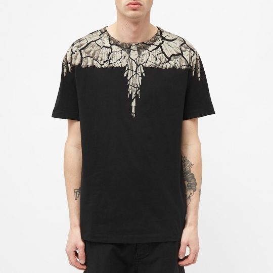 Marcelo Burlon Cracked Wingspan T-Shirt 'Brown & Black' | MRSORTED