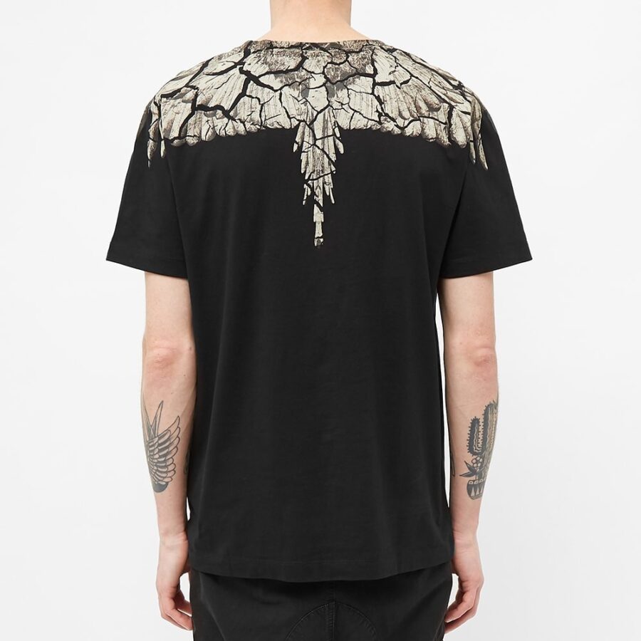 Marcelo Burlon Cracked Wingspan T-Shirt 'Brown & Black' | MRSORTED