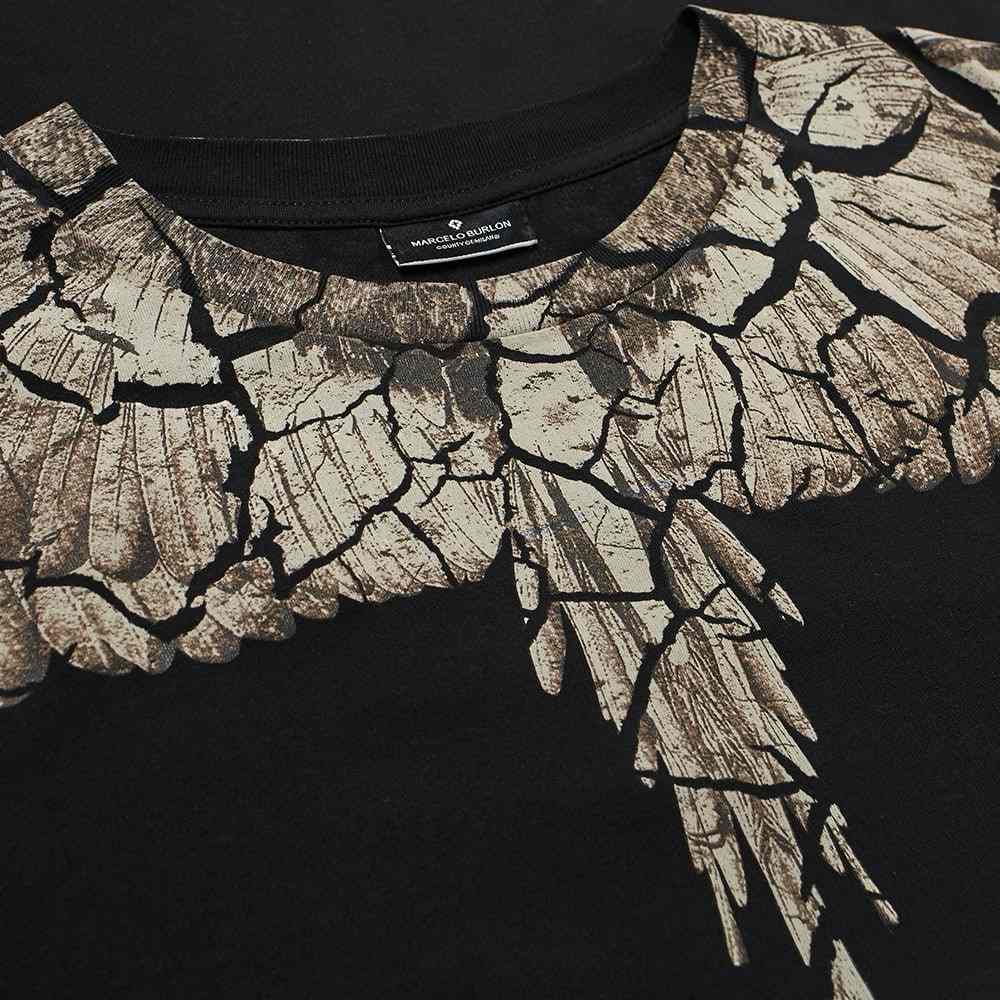 Marcelo Burlon Cracked Wingspan T-Shirt 'Brown & Black' | MRSORTED