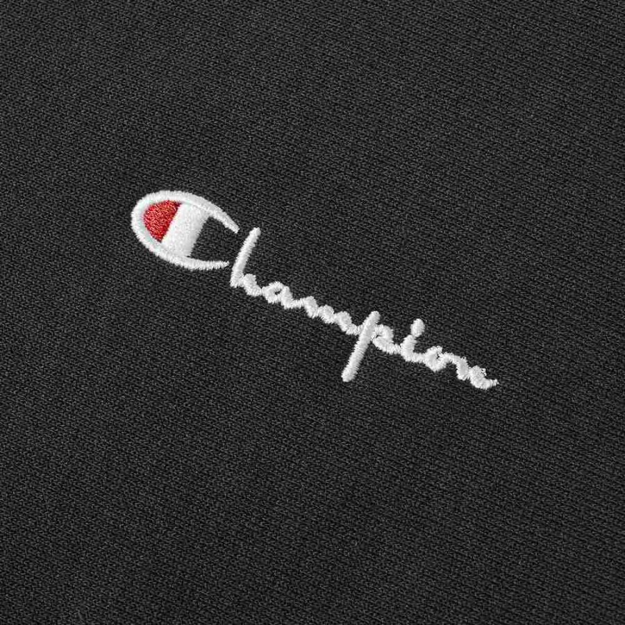 Champion Small Script Crewneck Sweatshirt 'Black' | MRSORTED