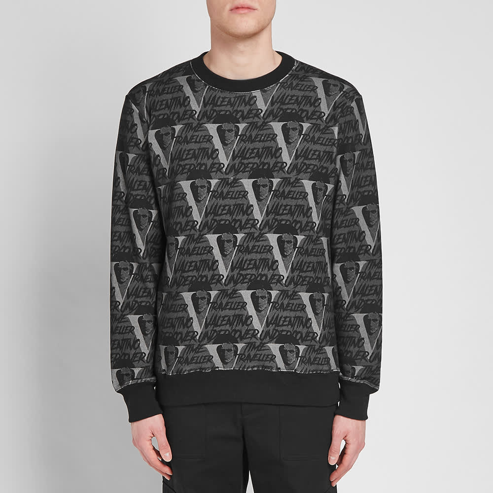 Undercover x Valentino All-Over Print Crewneck Sweatshirt 'Black ...