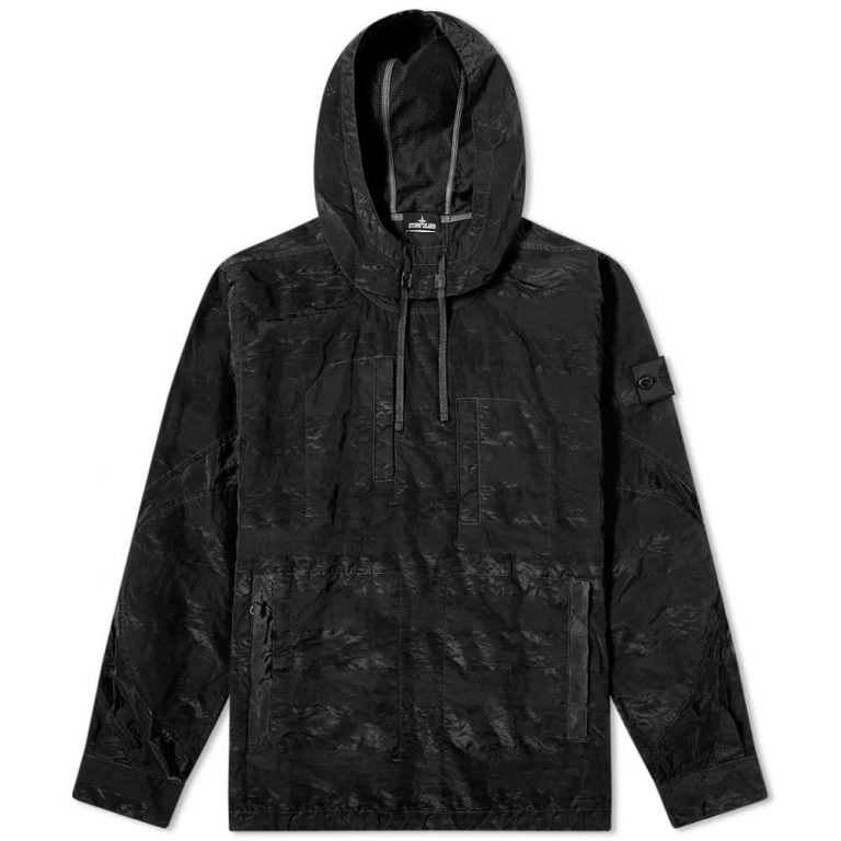 Stone Island Shadow Project Striped Nylon Metal Smock Jacket 'Black'