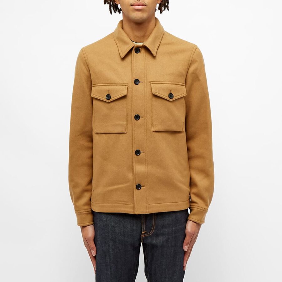 Paul Smith Wool Button Jacket 'Camel' | MRSORTED