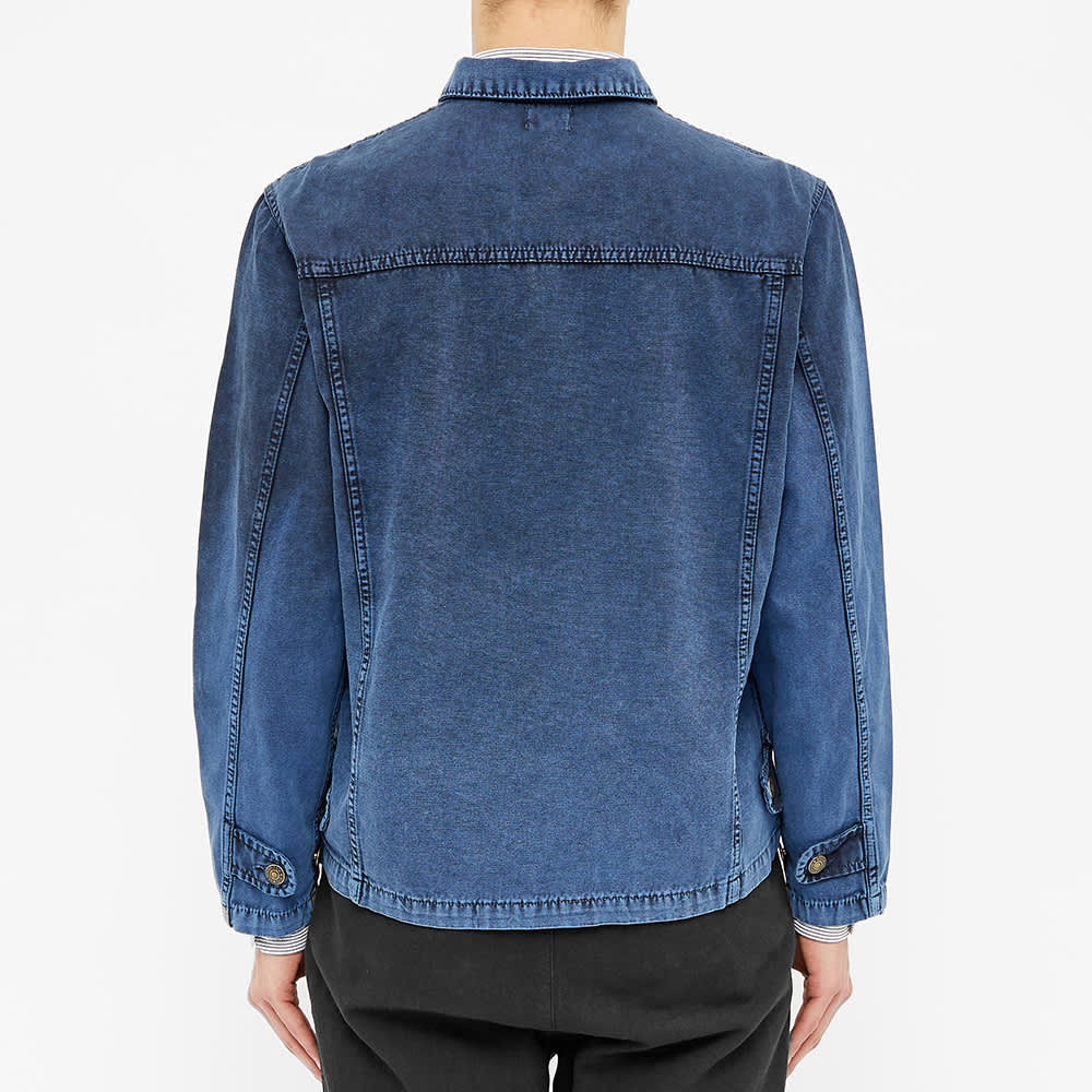 Armor-Lux Fisherman Chore Overshirt Jacket 'Washed Blue' | MRSORTED