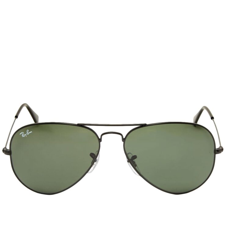 Ray-Ban Aviator Sunglasses 'Black & Green'