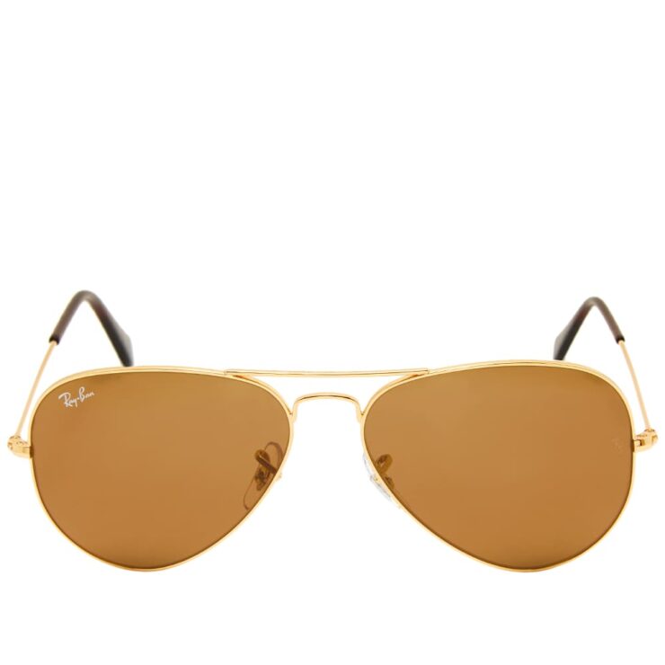 Ray-Ban Aviator Sunglasses 'Gold & Brown'