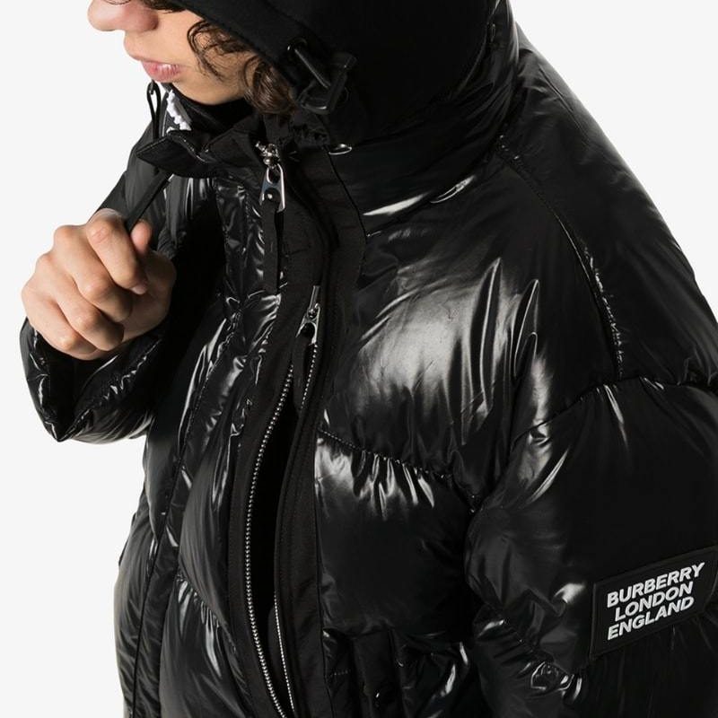 Burberry Desford Packaway Hood Puffer Jacket 'Black' | MRSORTED