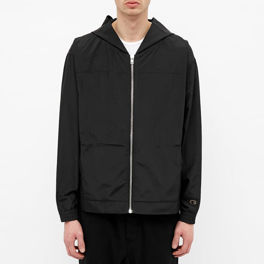 Rick Owens x Champion Reverse Weave Hooded Windbreaker 'Black' | MRSORTED