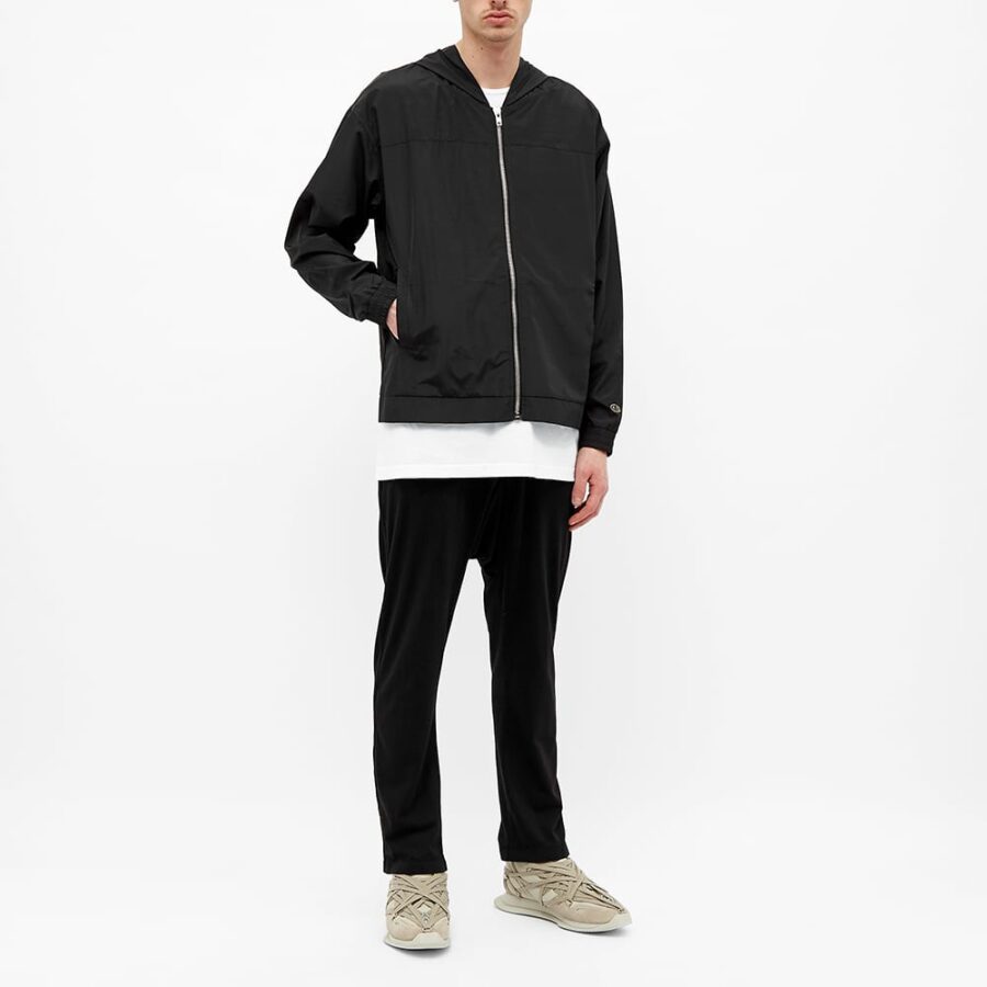 Rick Owens x Champion Reverse Weave Hooded Windbreaker 'Black' | MRSORTED