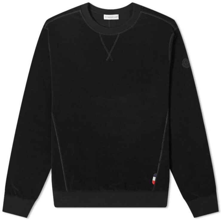 Moncler Logo Crewneck Sweatshirt 'Black'