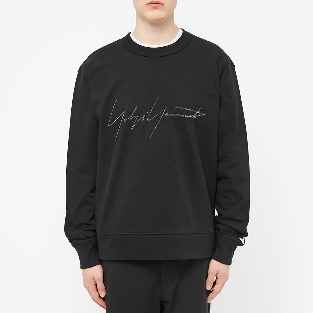 Y-3 Distressed Signature Crewneck 'Black' | MRSORTED