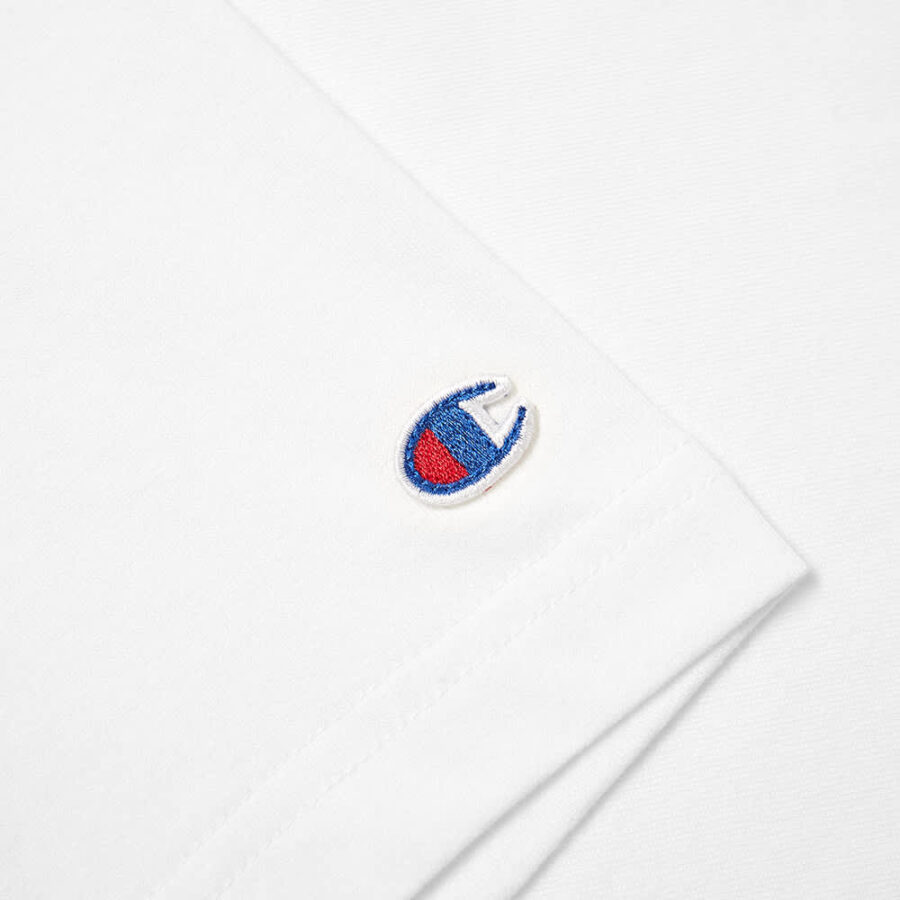 Champion Reverse Weave Sleeve Logo T-Shirt 'White' | MRSORTED