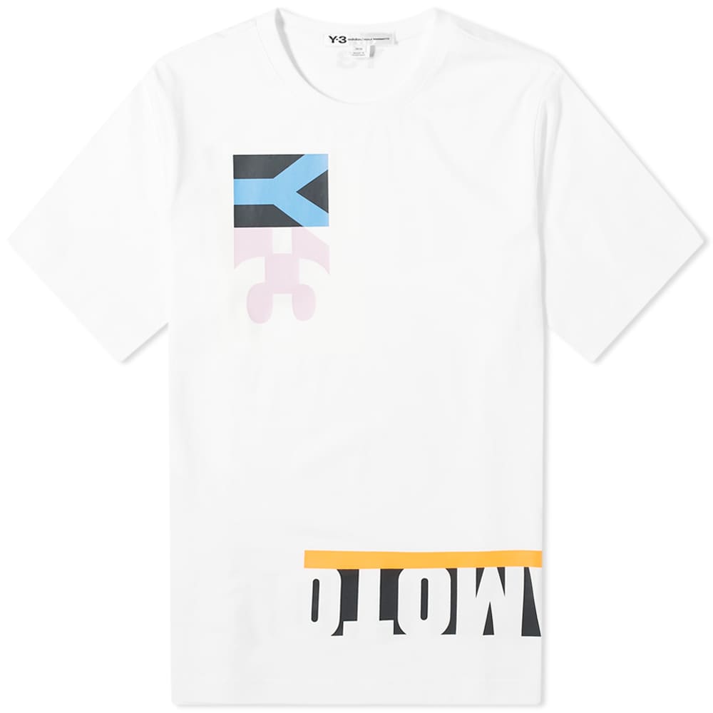 Y-3 Multi Block Graphic T-Shirt 'White' | MRSORTED