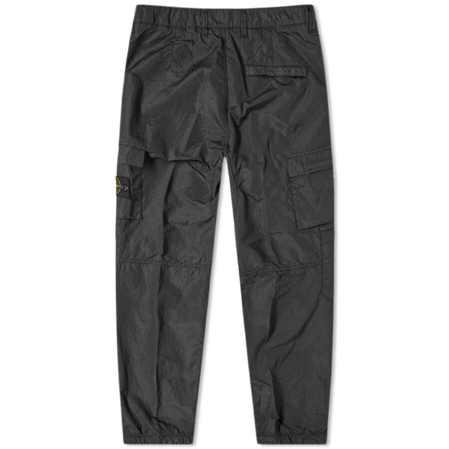 Stone Island Seersucker Nylon Cargo Pants 'Black' | MRSORTED