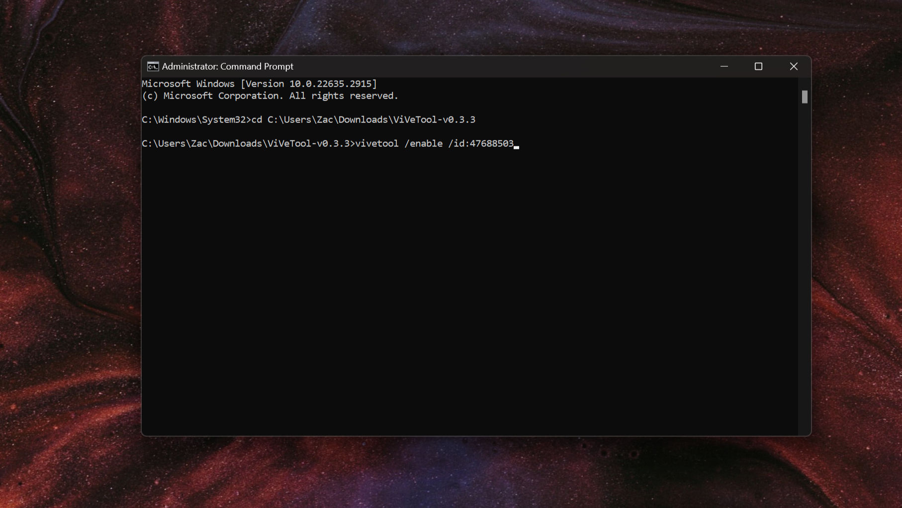 Windows Components Setting