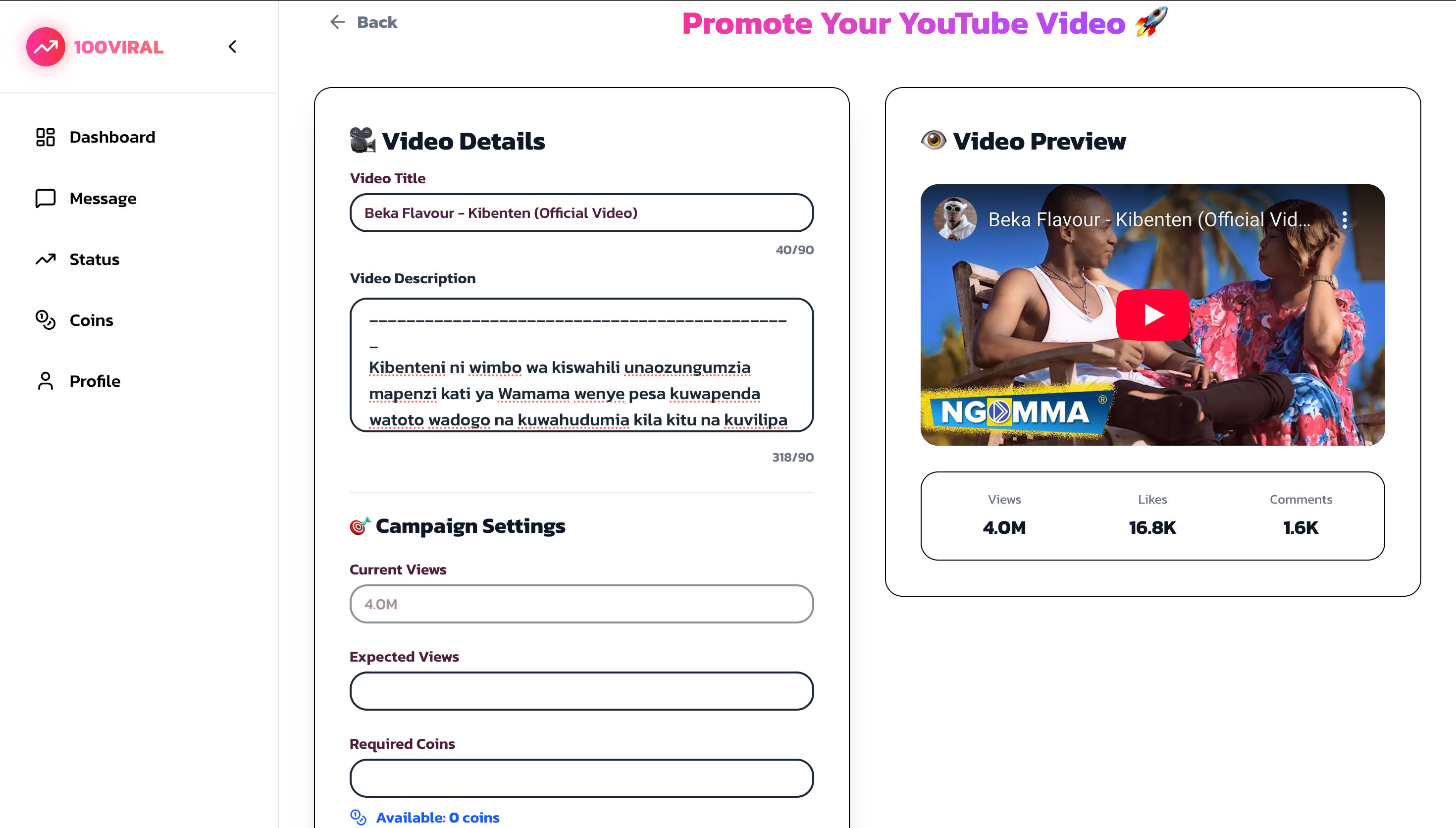 YouTube video views increasing through Google Ads promotion
