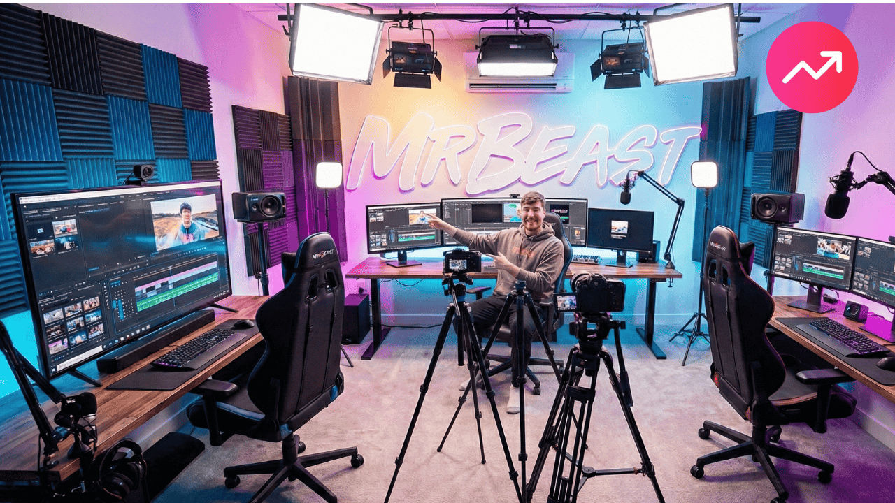 MrBeast YouTube creator studio setup