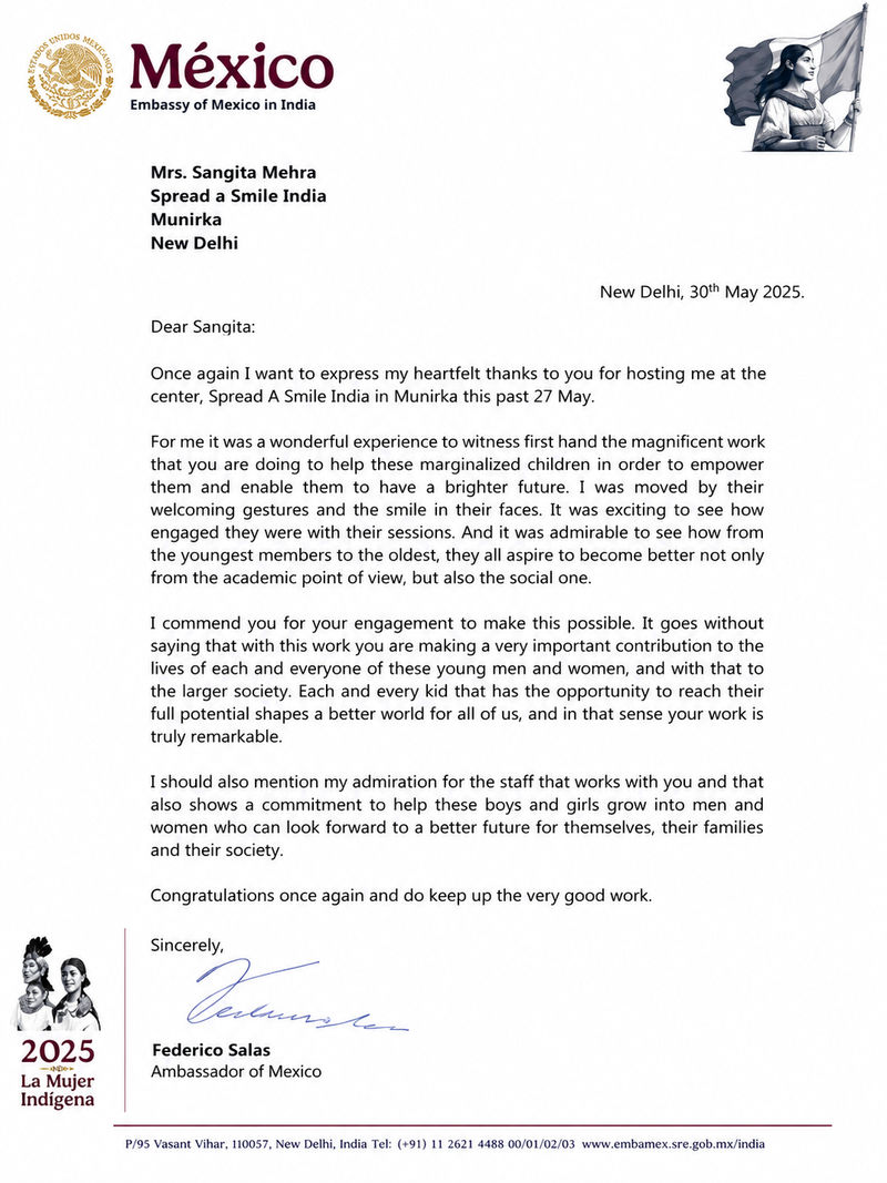 Letter from Embassy of Mexico