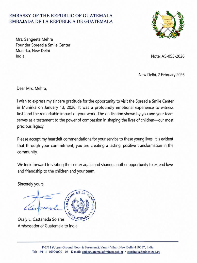 Letter from Embassy of Guatemala