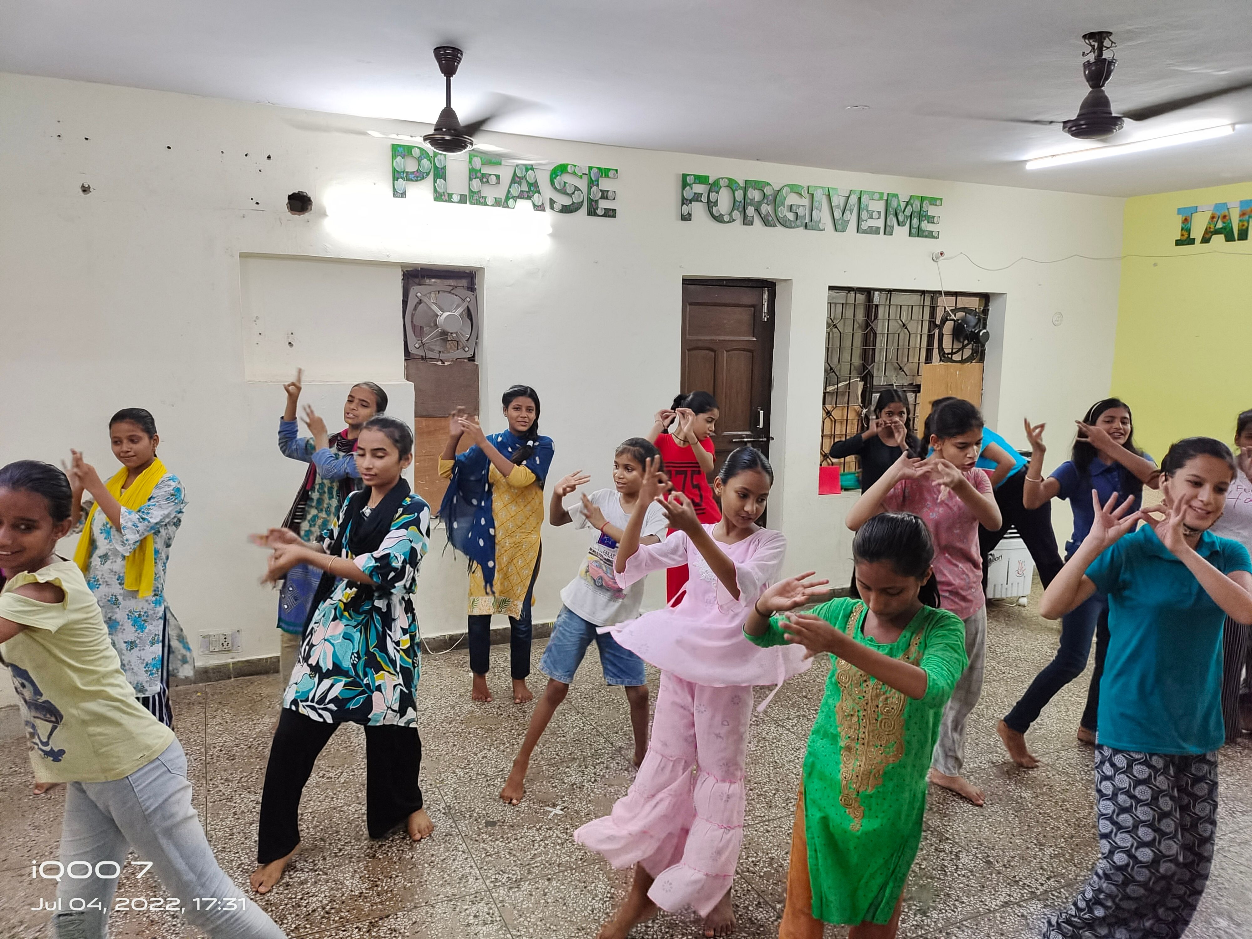 Outdoor group dance