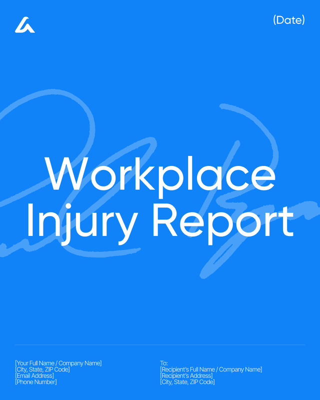Workplace Injury Report Template: Care Details & Signatures