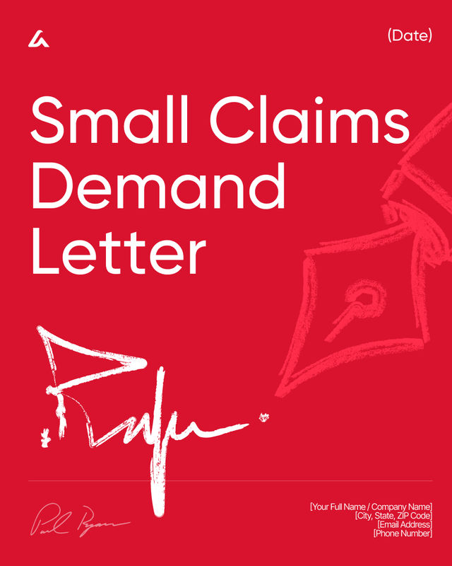 Small Claims Demand Letter Template: Disputes & Deadlines