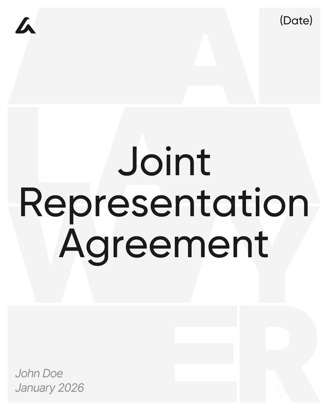 Joint Representation Agreement Template: Shared Counsel Terms