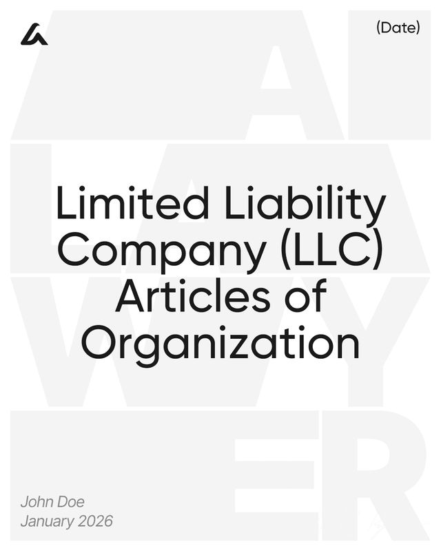 LLC Articles of Organization Template: State Filing Guide