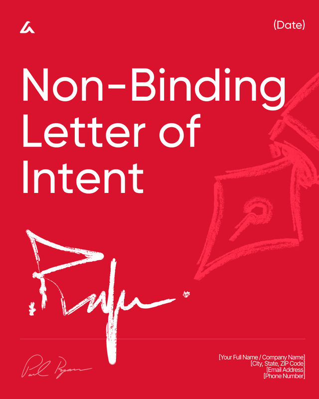 Non-Binding Letter of Intent Template: Terms & Scope
