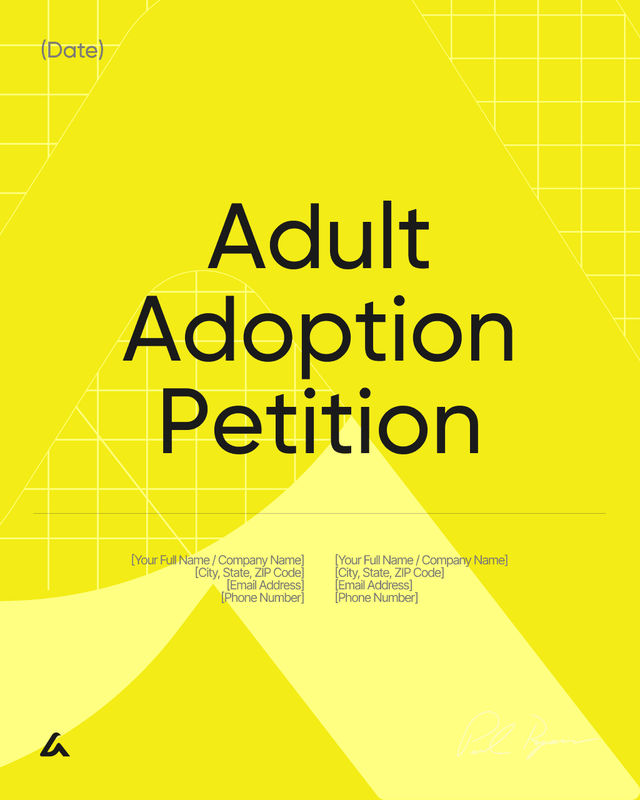 Adult Adoption Petition Template: Court Filing Request Form