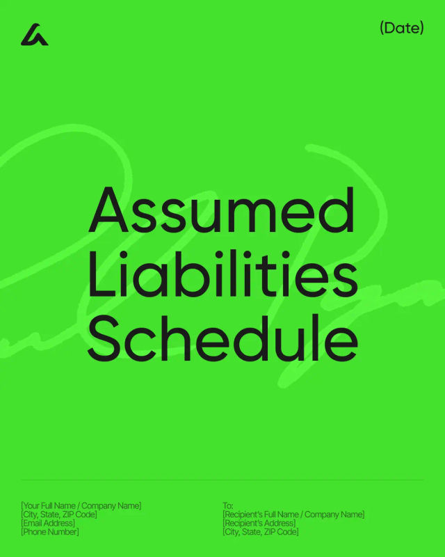 Assumed Liabilities Schedule (APA) Template