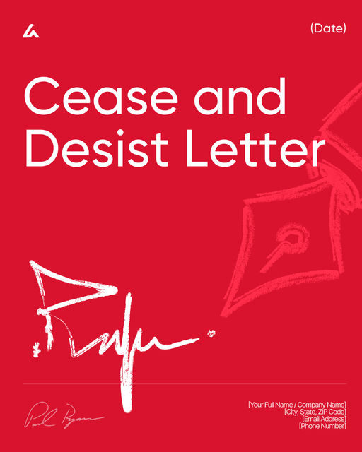 Cease and Desist Letter