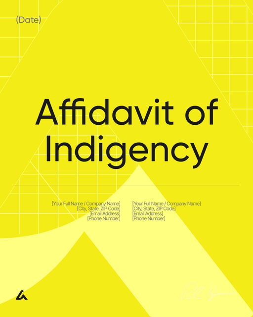 Affidavit of Indigency