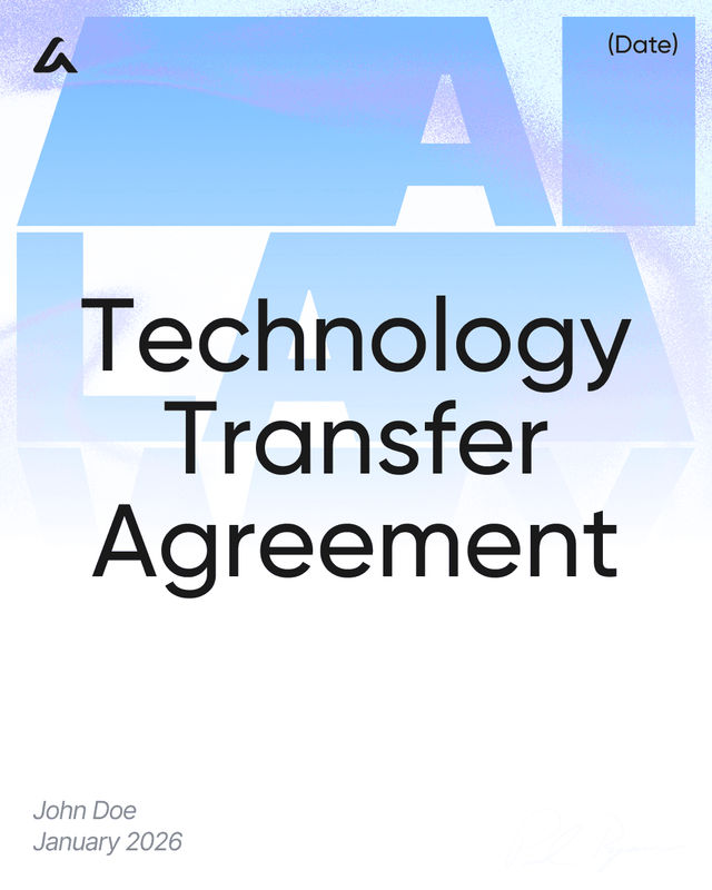 Technology Transfer Agreement Template: IP and Fees Terms