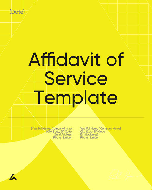 Affidavit of Service Template