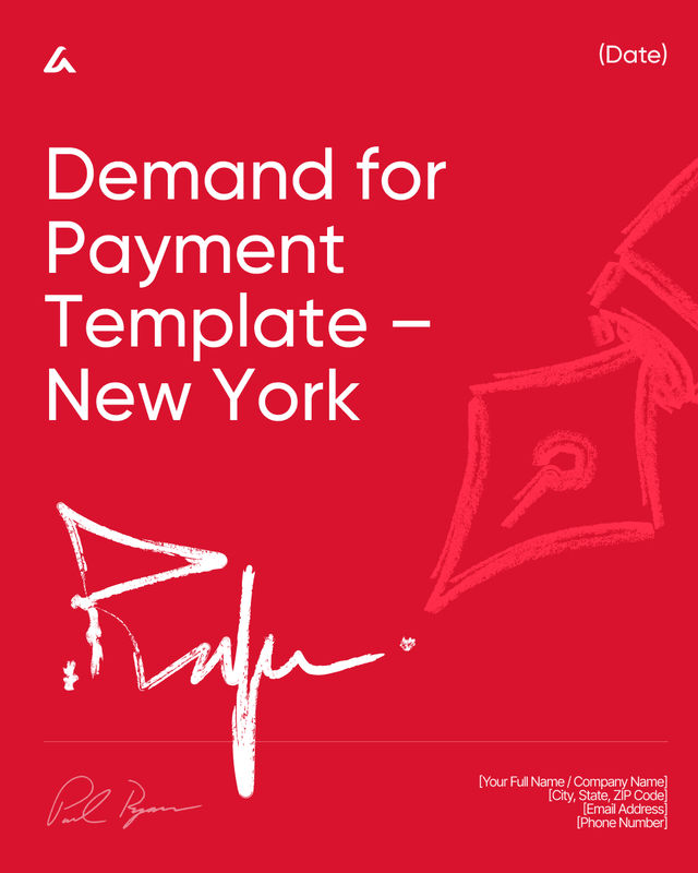 Demand for Payment Letter: Due Amount Template – New York