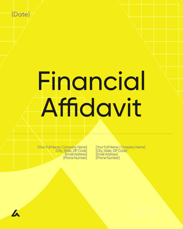 Financial Affidavit Template